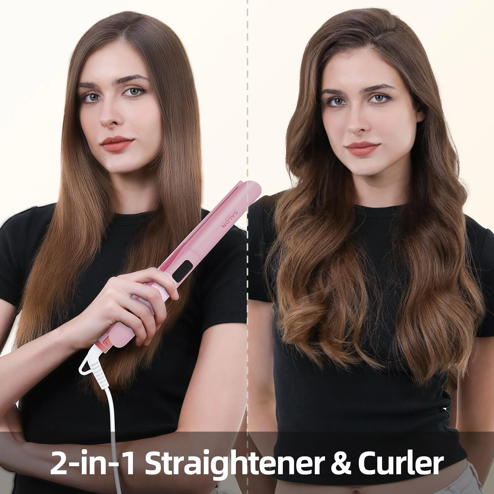 2 in 1 Hair Straightener and Curler