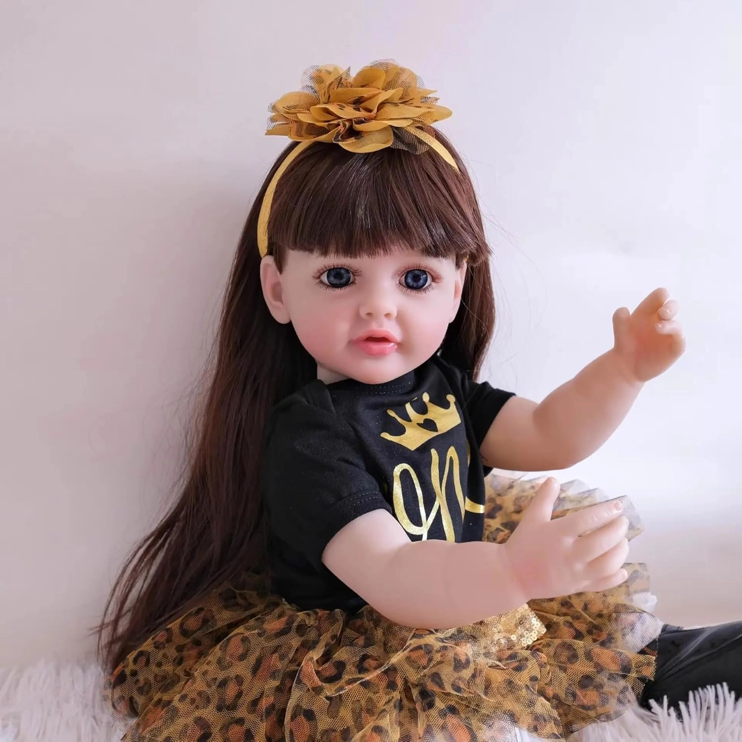 vdmenterprise3@gmail.com Reborn Baby Doll - Real Silicone Long Hair