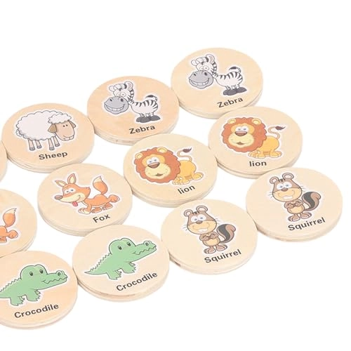 Match Memory Game - Wood Forest Animal