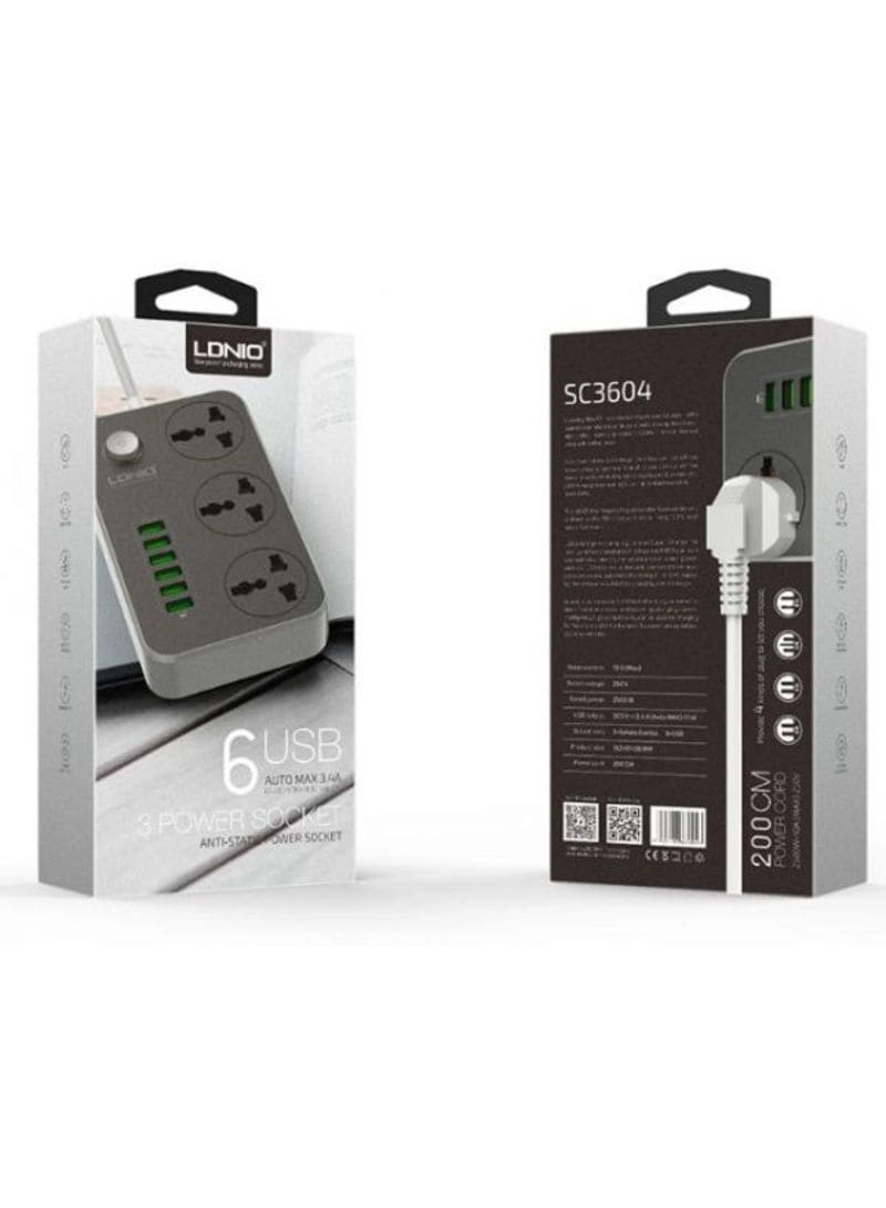 LDNIO Multifunctional USB Hub - PowerIQ voltage boost