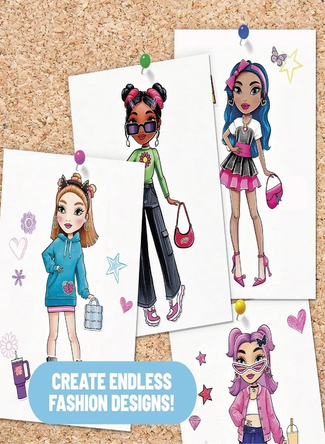 Light-Up Fashion Designer LED Tracing Tablet - 330-Piece Colored Pencils