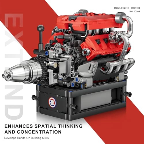 V8 Engine Model Kit (ZNKF-10204-0102) - 750Pcs That Works