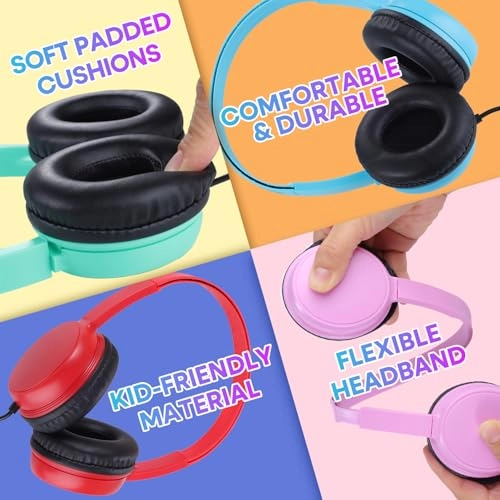 Kids Headphones Wired Headphone 5 Pack