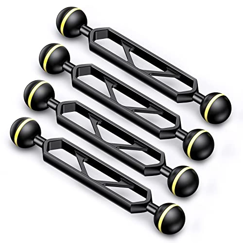 Underwater Extension Arm - 1" Ball to YS Head Adapter Carbon Fiber Dual Ball Arm