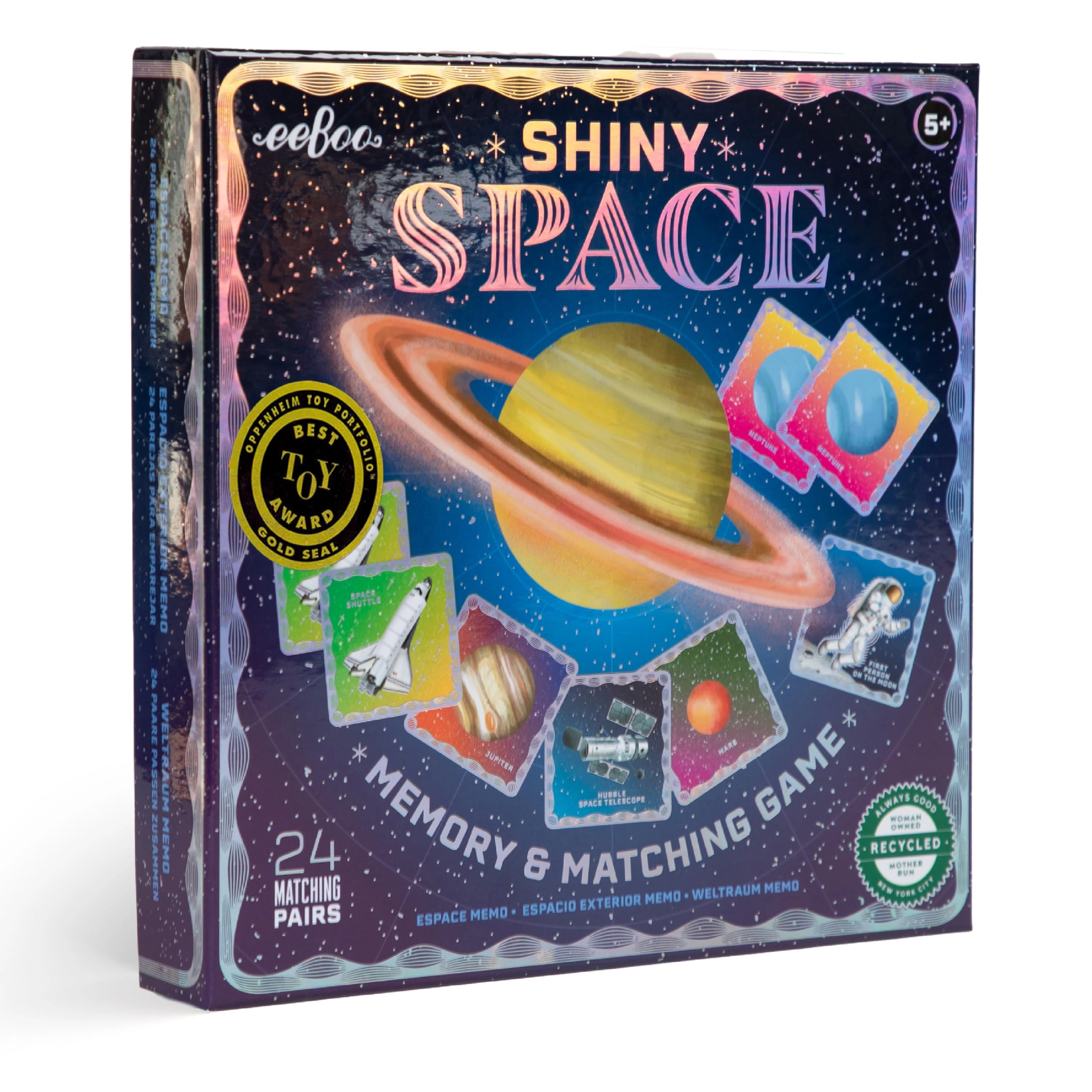 eeBoo Shiny Space Memory & Matching Game - 5+ 24 Pairs