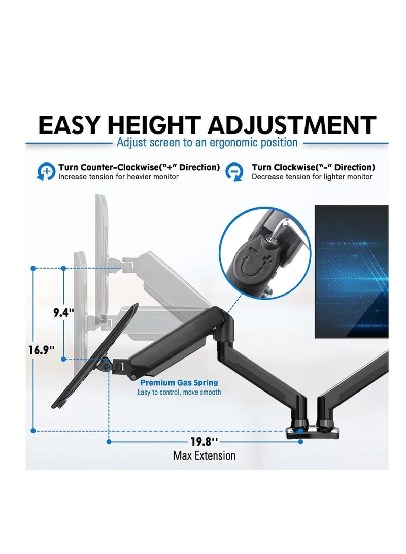 Dual Monitor Stand - Dual 13-32 inch VESA 75/100mm