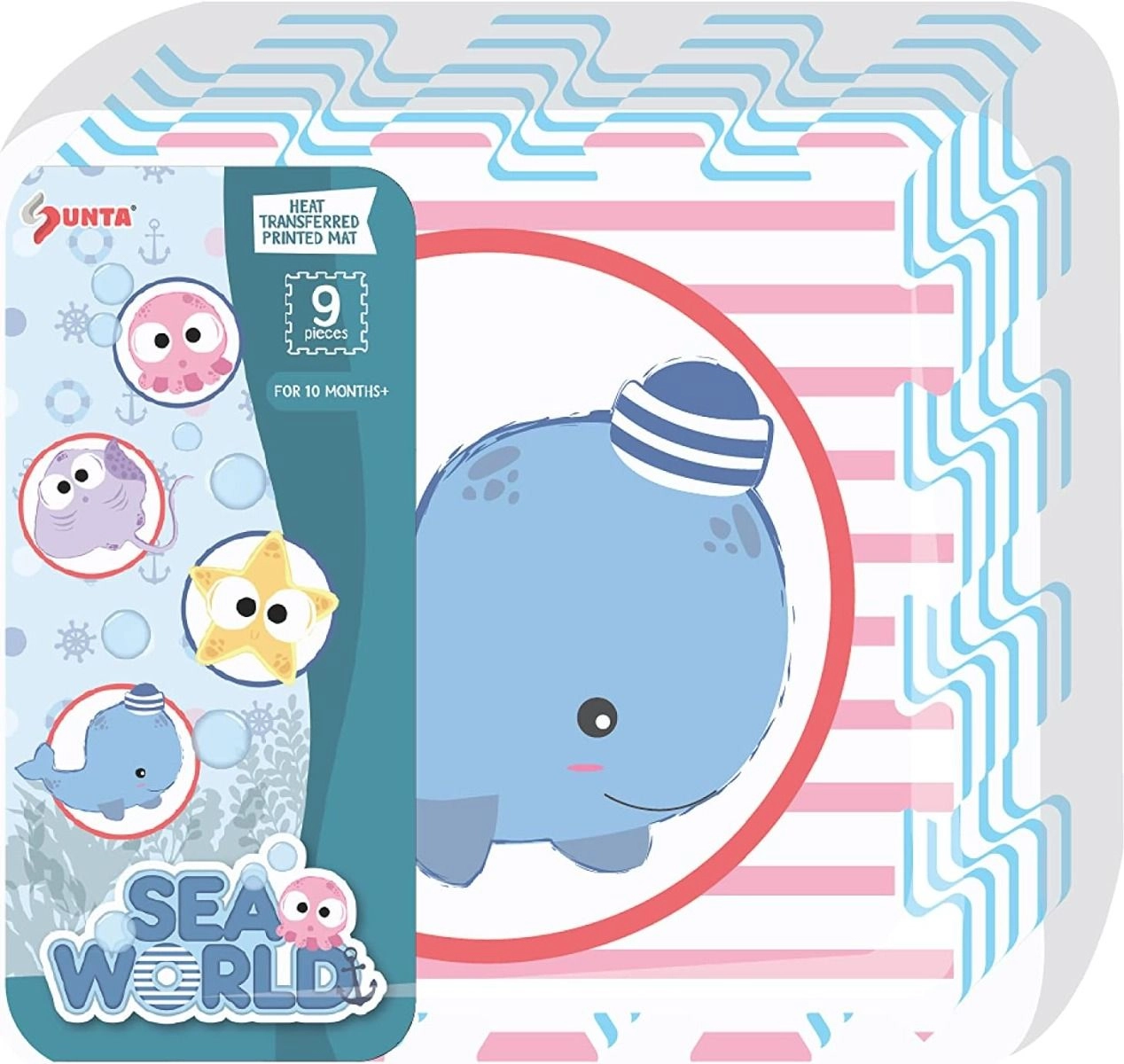 Sea World Puzzle Mat - 10 Months 9 pieces
