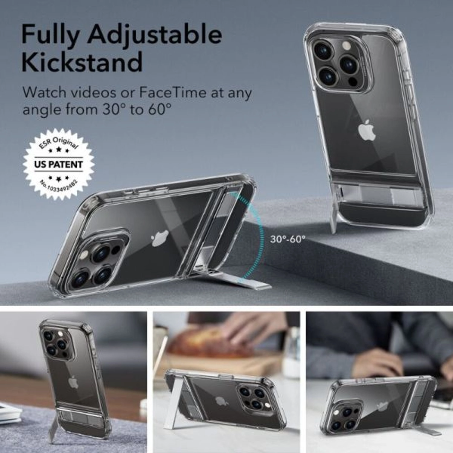 Boost Kickstand Case TPU, Hard Plastic for iPhone 15 Pro