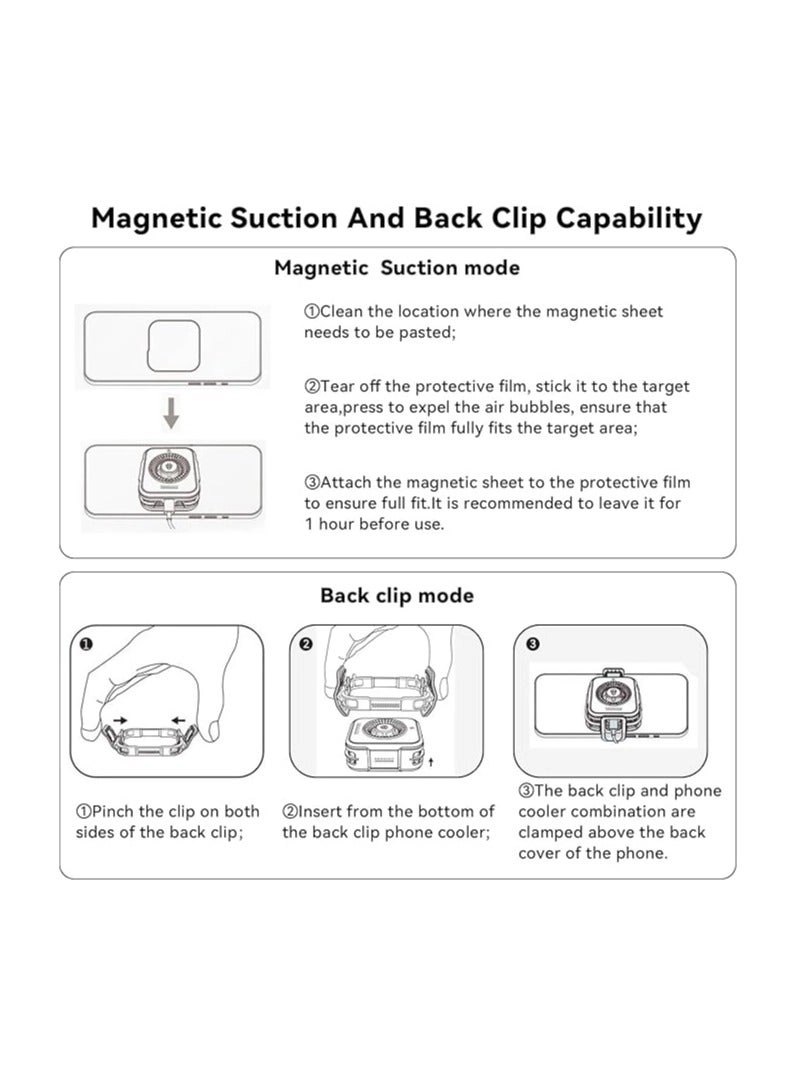 Phone Cooler 5 Pro - 36W Magnetic Suction Back Clip