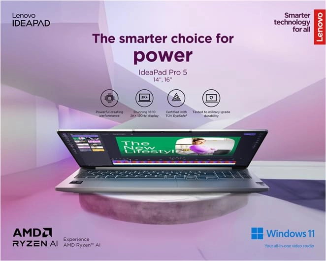 IdeaPad Pro 5 - 16'' Ryzen 7 16GB DDR5 512GB SSD