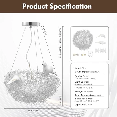Bird's Nest Chandelier - 4000K
