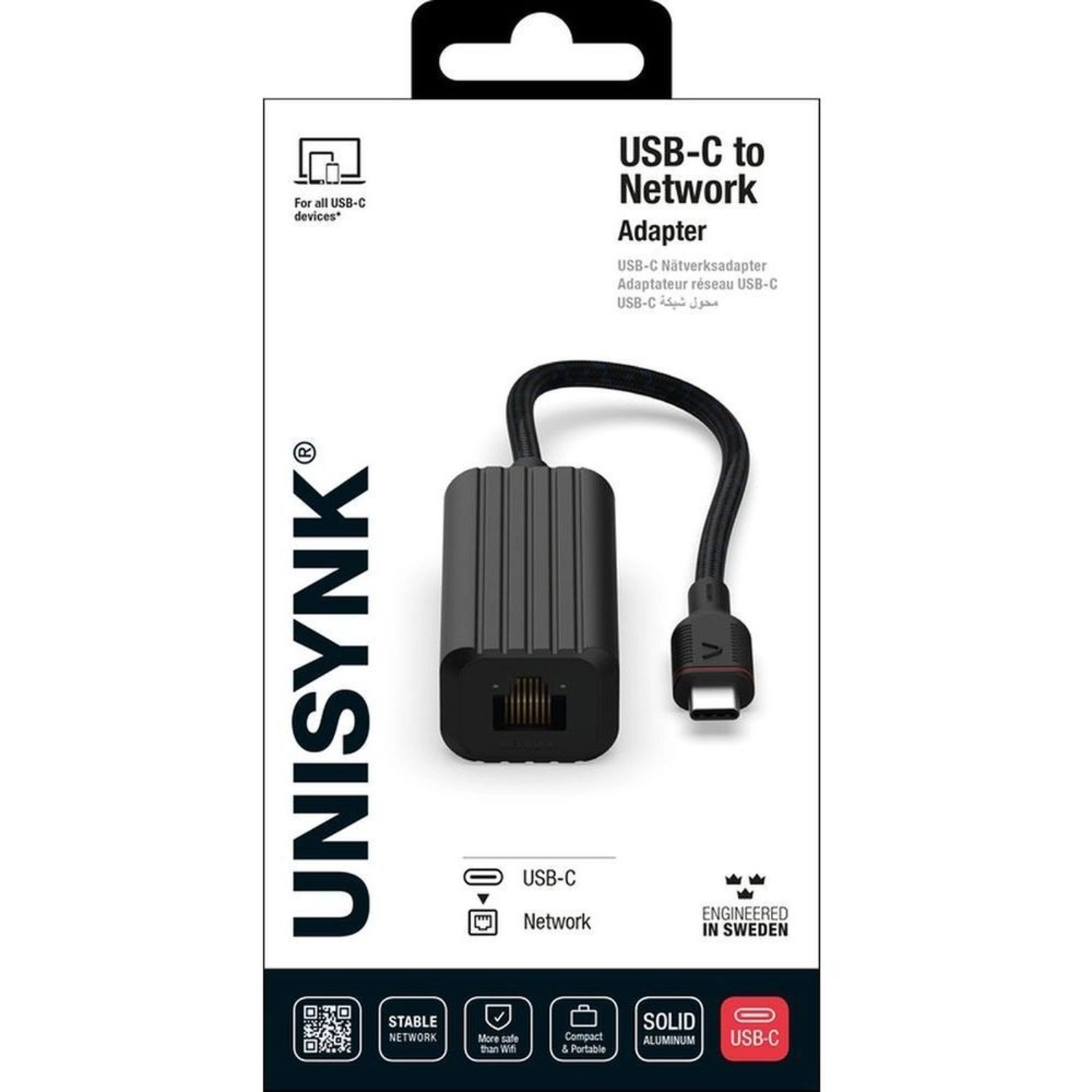 USB-C to Network Adapter - 1GBPS Black