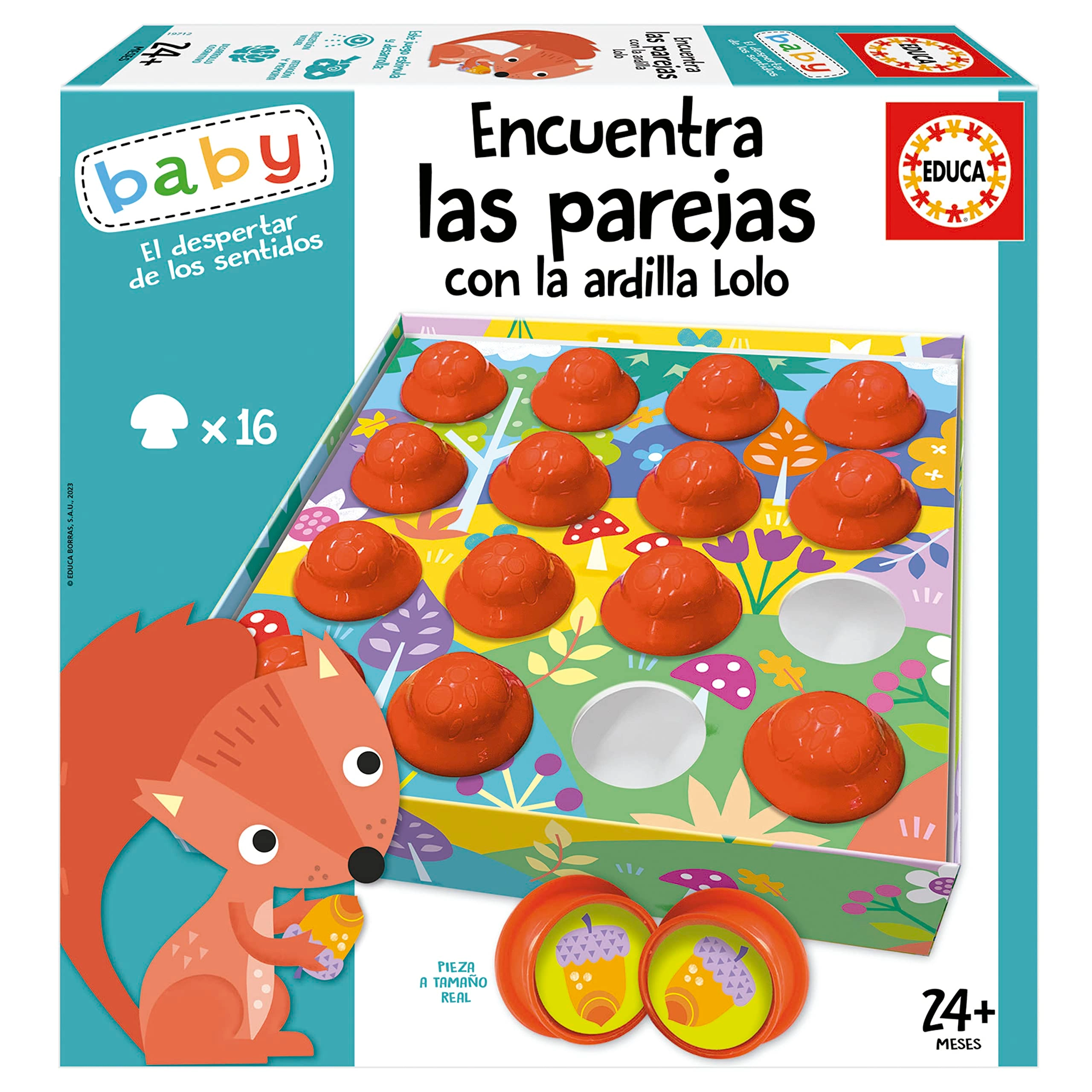 Educa Ardilla Find Couples - 24 months and up 16 pieces