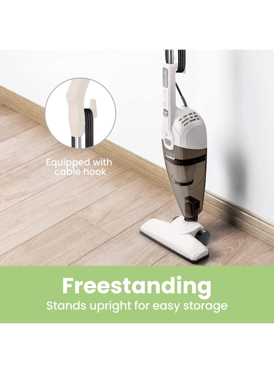 2-in-1 Handheld Stick Vacuum Cleaner - 600W 16000Pa 0.5L