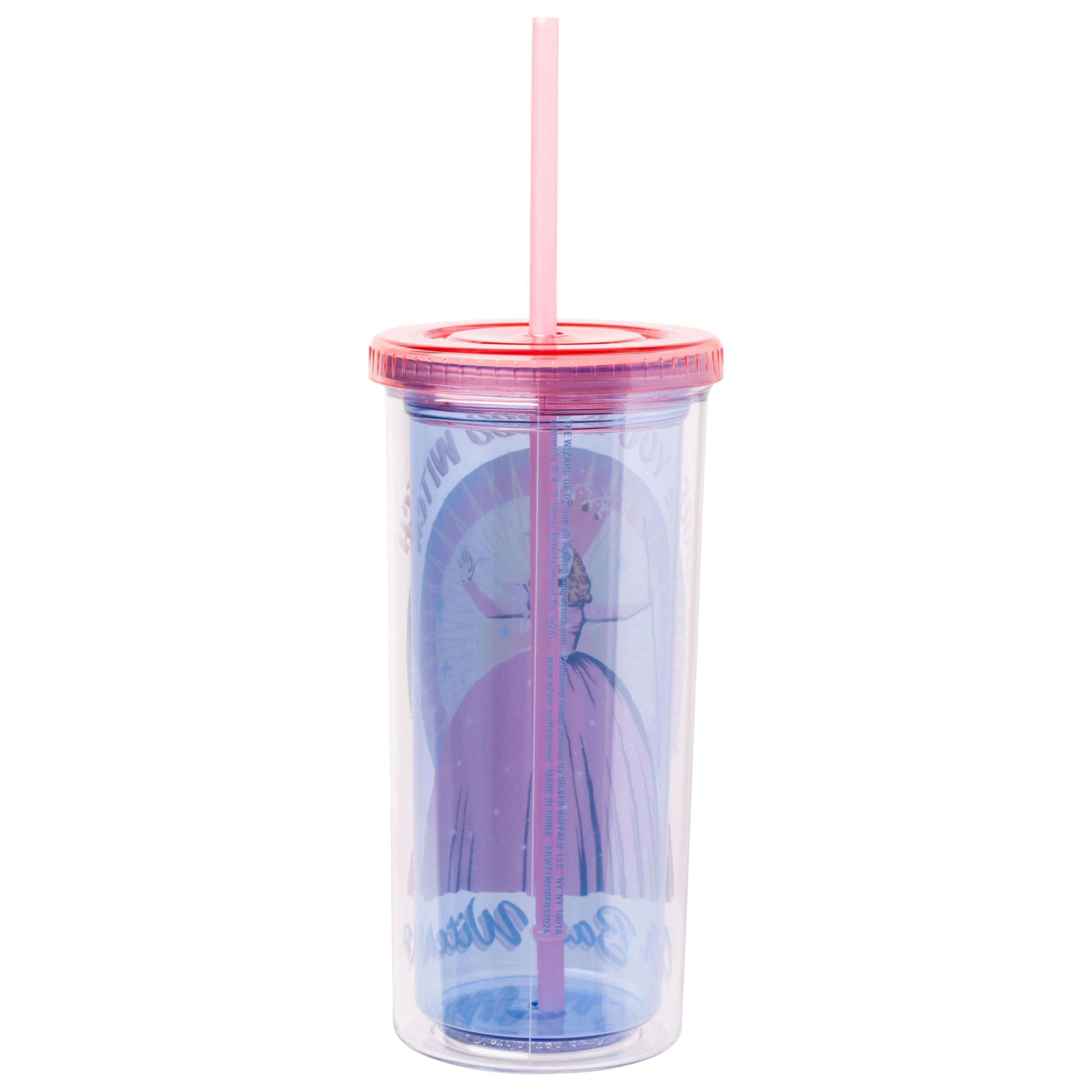 The Wizard of Oz Glinda Reusable Cup - 1 pcs Lid and Straw