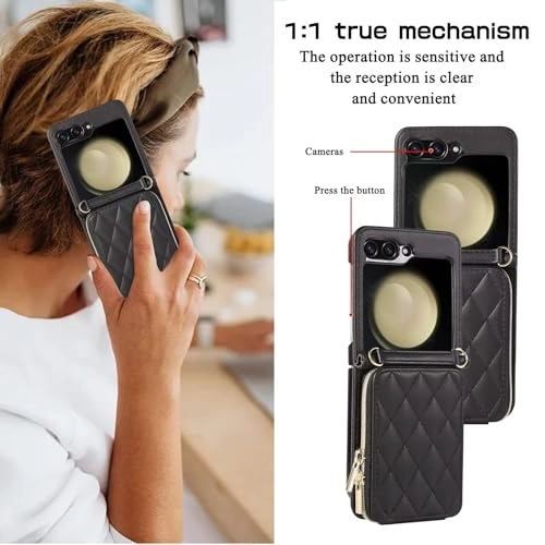 Miagon Folio Case for Samsung Galaxy Z Flip 5