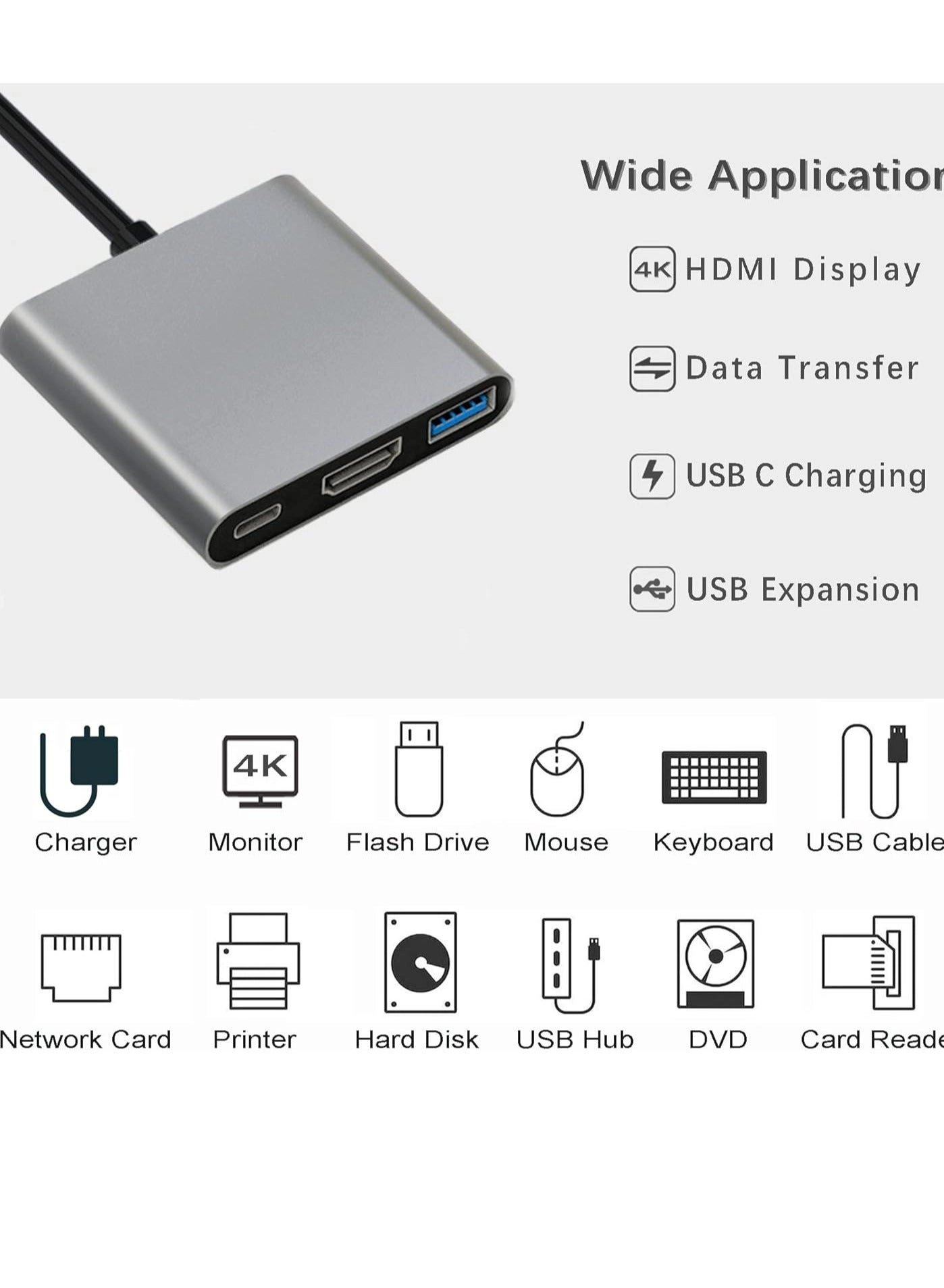 USB C Hub - USB 3.0 4K