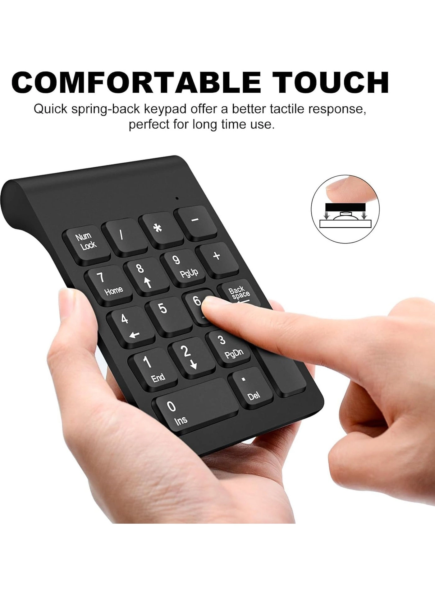 Wireless Numeric Keypad + Thin Wireless Mouse + 2.4G Wireless USB Receiver