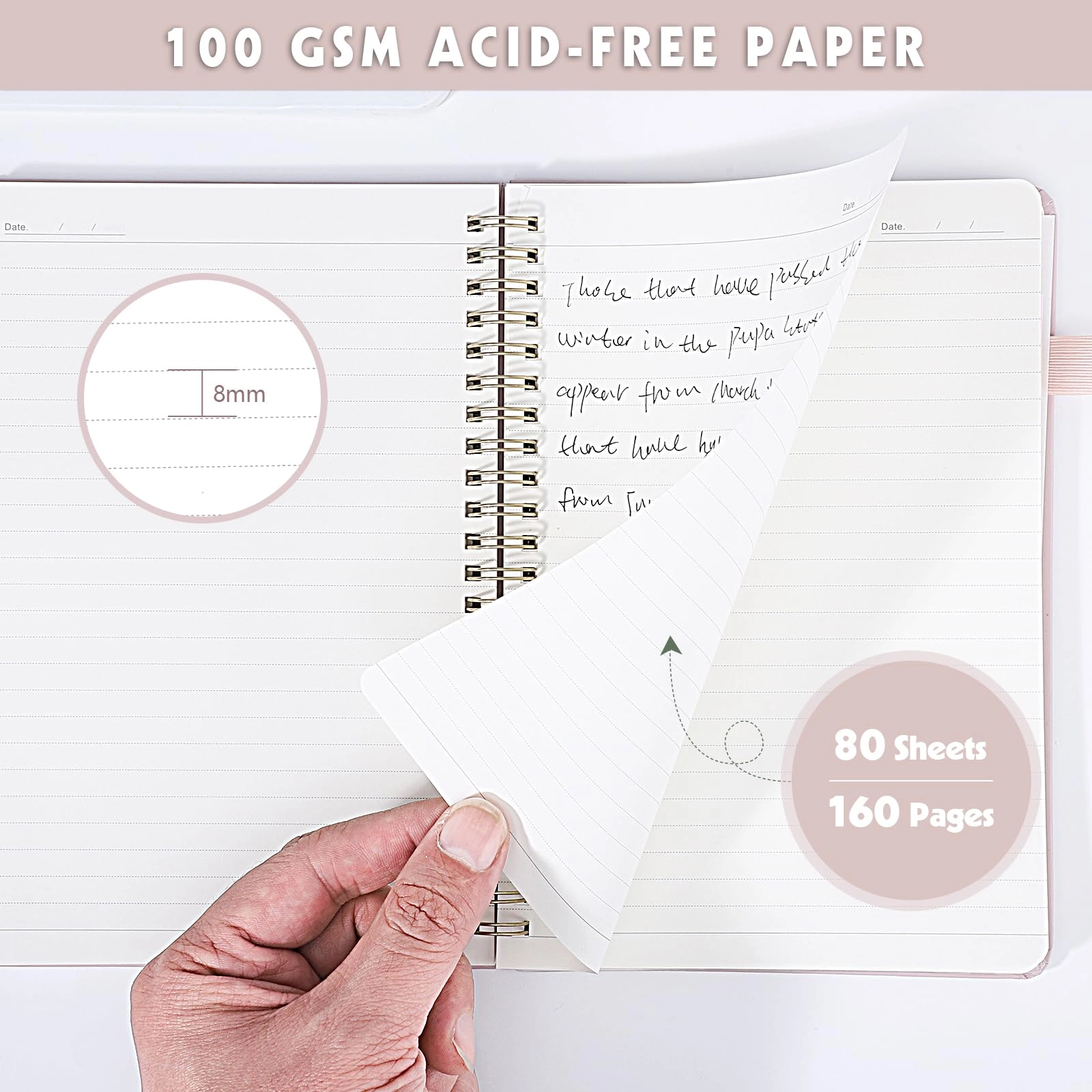 Notebook A5 Spiral - Lined 80 Sheets