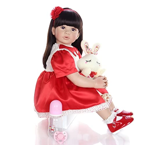 Rebirth Baby Doll - 48cm/58cm Silicone Limbs Cloth Body Panda Clothes Gift Set