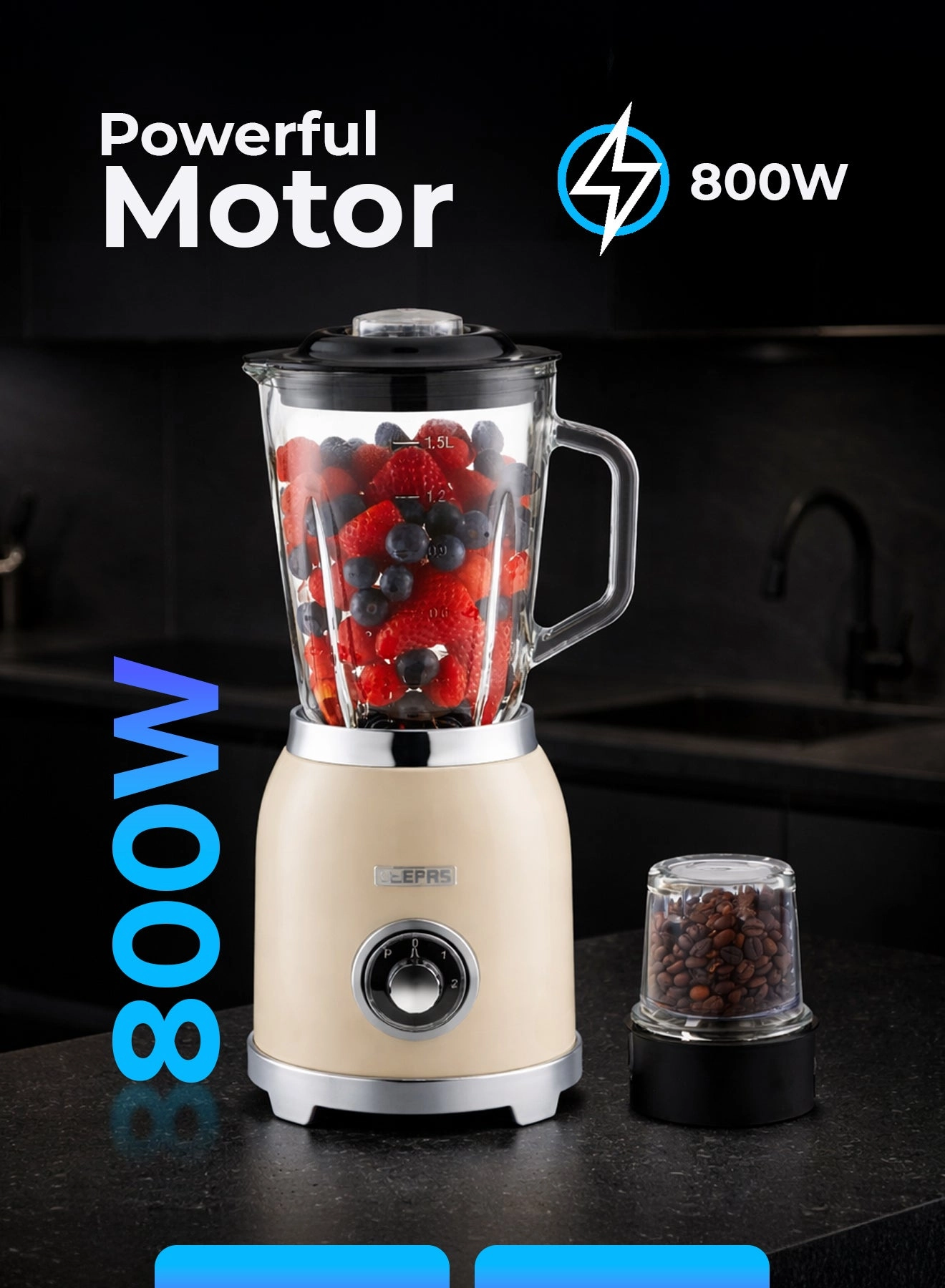 2-in-1 Blender with Grinder - 800 W