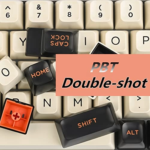 Retro Carbon Keycaps - US layout & ISO layout