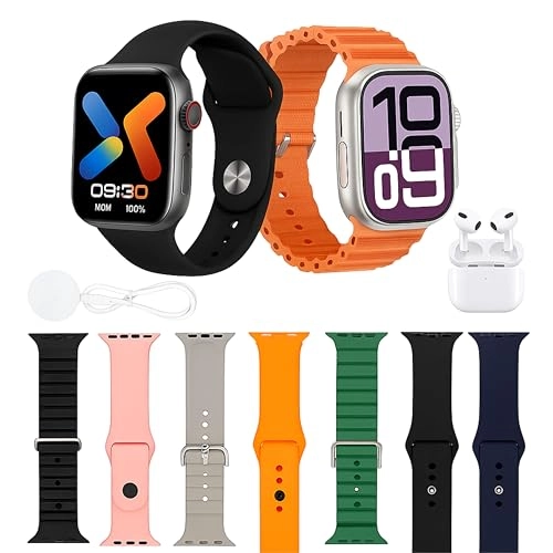 Smart Watch - 2 + Straps - 7 + Earbuds