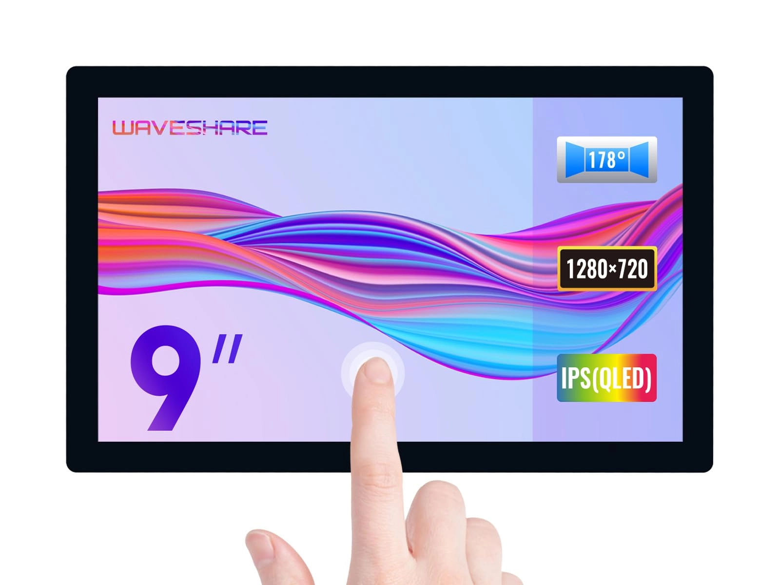 Waveshare 9HP-CAPQLED-B - 9 Inches 1280 x 720