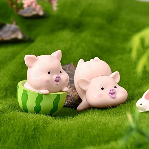 Cute Pig Ornaments - Resin Set