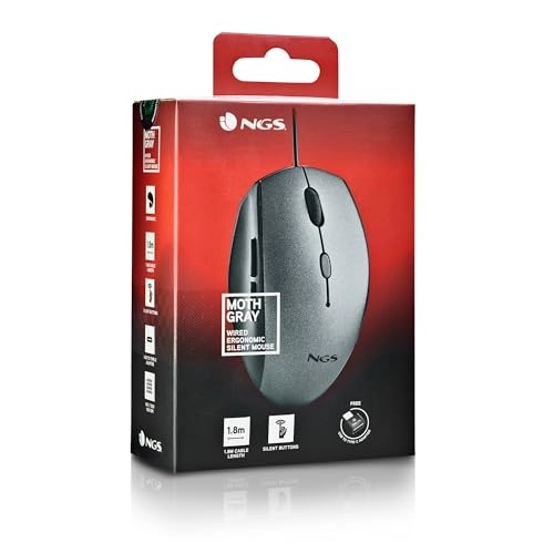 Moth Gray Optical Mouse - USB