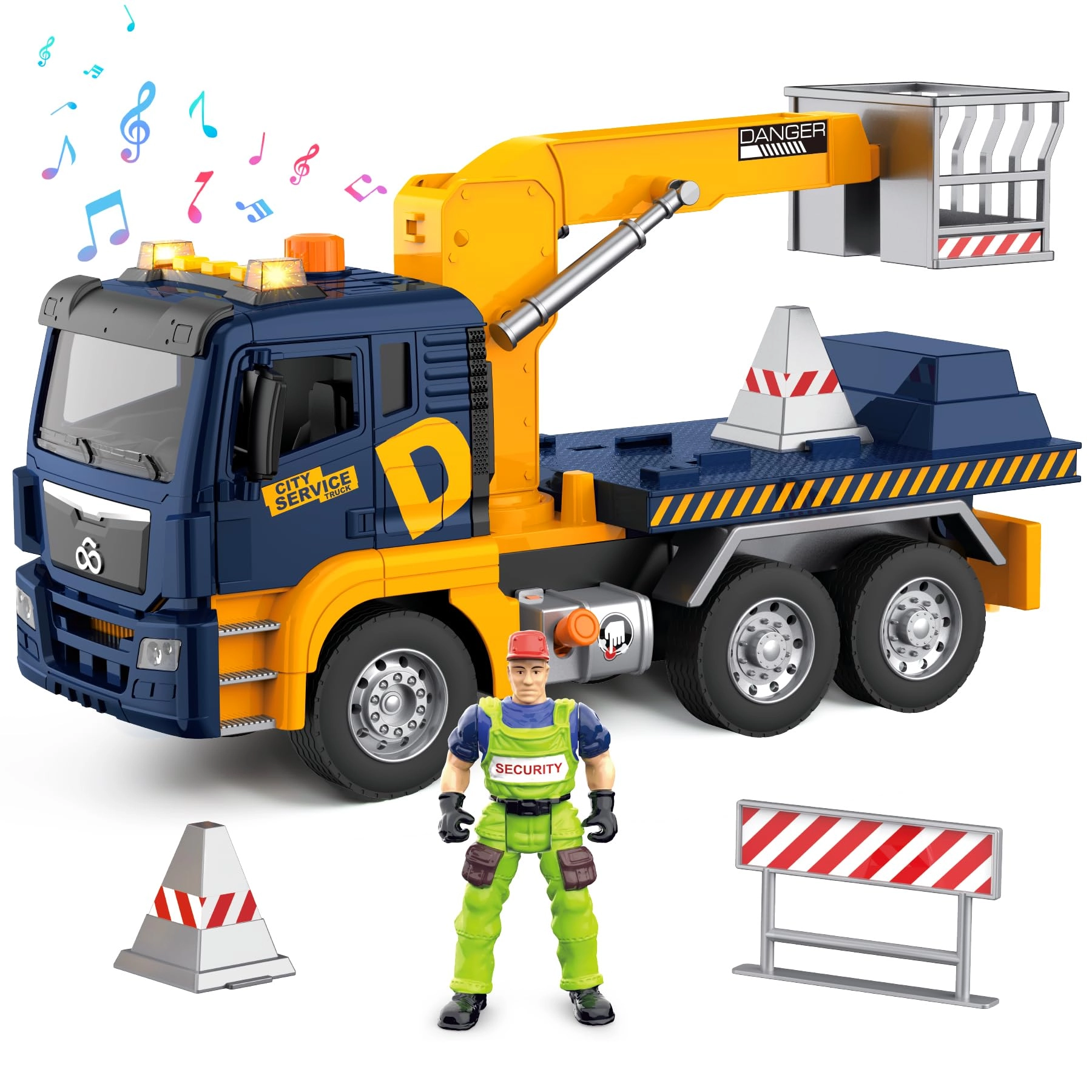 bunnyjoy Aerial Work Platform Truck - 1:10 30cm + Crane Truck + Dump Truck + Rear Loader