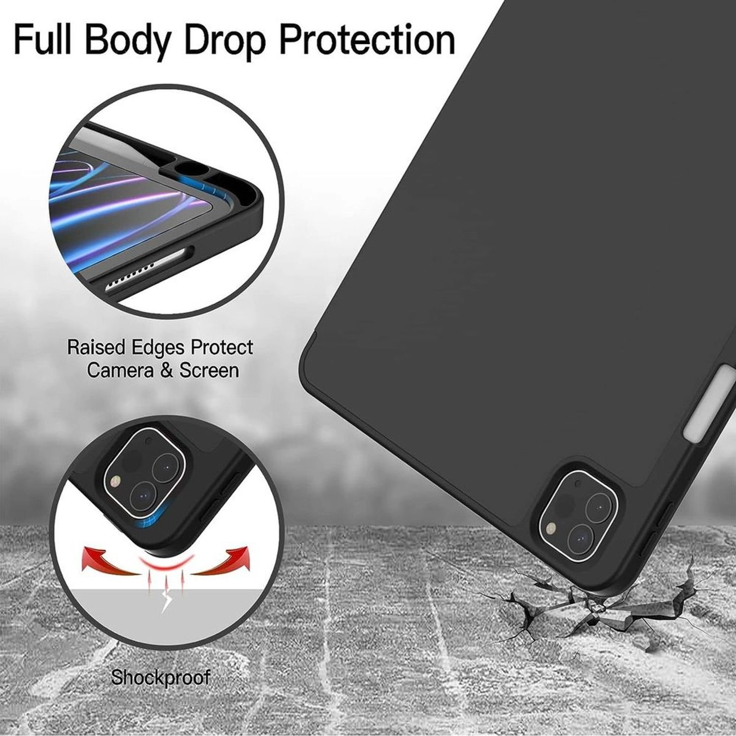 Flip Case with Pencil Holder for iPad 10.2-inch