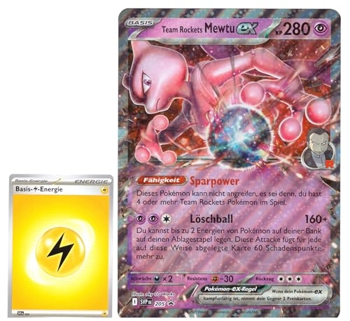 (Like New) Team Rockets Mewtu ex SVP205 - German