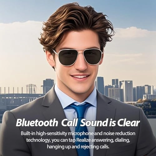 Smart Bluetooth Sunglasses - Black UV400 4-6 hours playtime