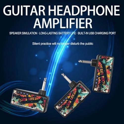 Guitar Headphone Amplifier - USB rechargeable 3.5mm input