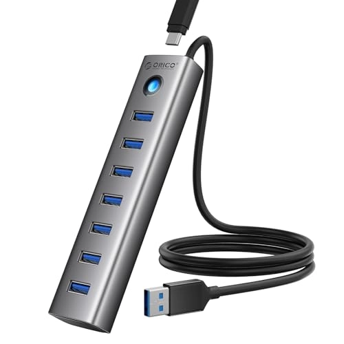 USB 3.0 Hub - 7 Port 5Gbps 5V/3A Type-C Power Port