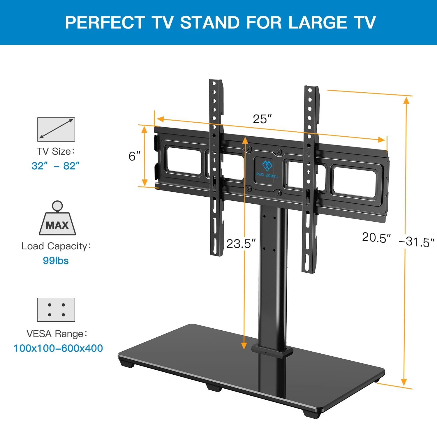 Table Top TV Stand - 22"-65" 110 pounds