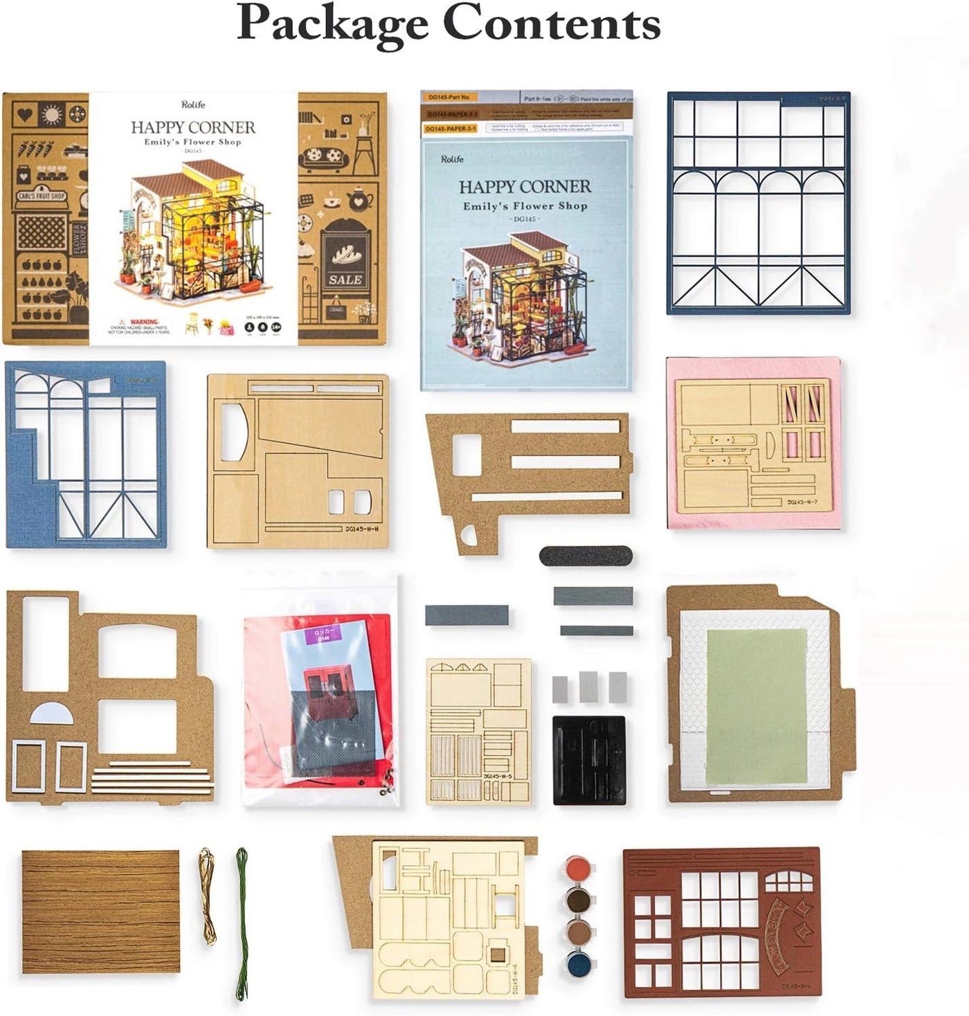 DIY Miniatures Dollhouse Kit - Emily's Florist 1/24