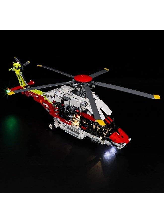 Led Lighting Kit for 42145 Airbus H175 Rescue Helicopter - Compatible with Technic building blocks LED included