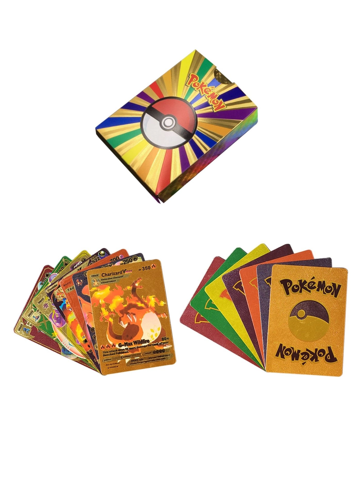 Assorted Cards Deck Box Set - Gold 55pcs