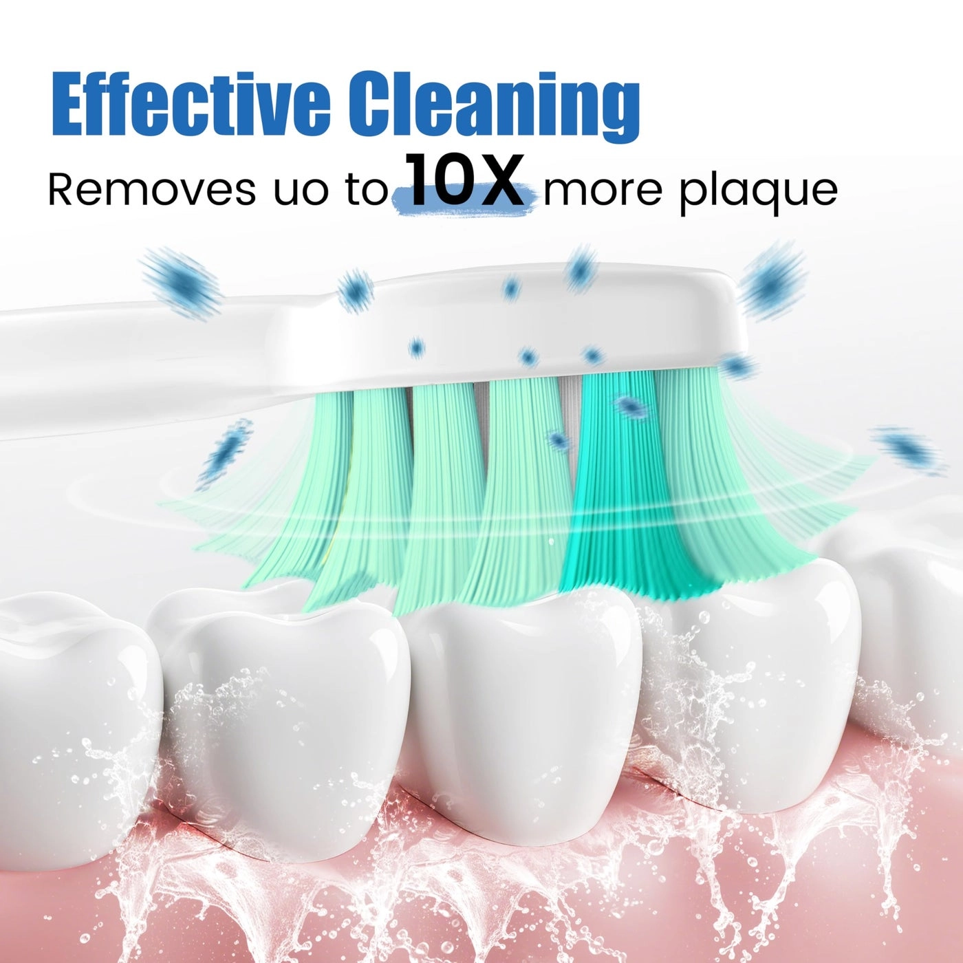 Replacement Toothbrush Heads - Electric 10 Pack Black