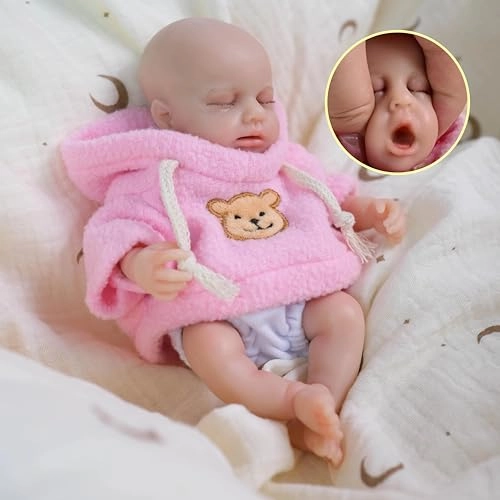 Reborn Baby Doll - 8 Inch Silicone Girl Ages 3+