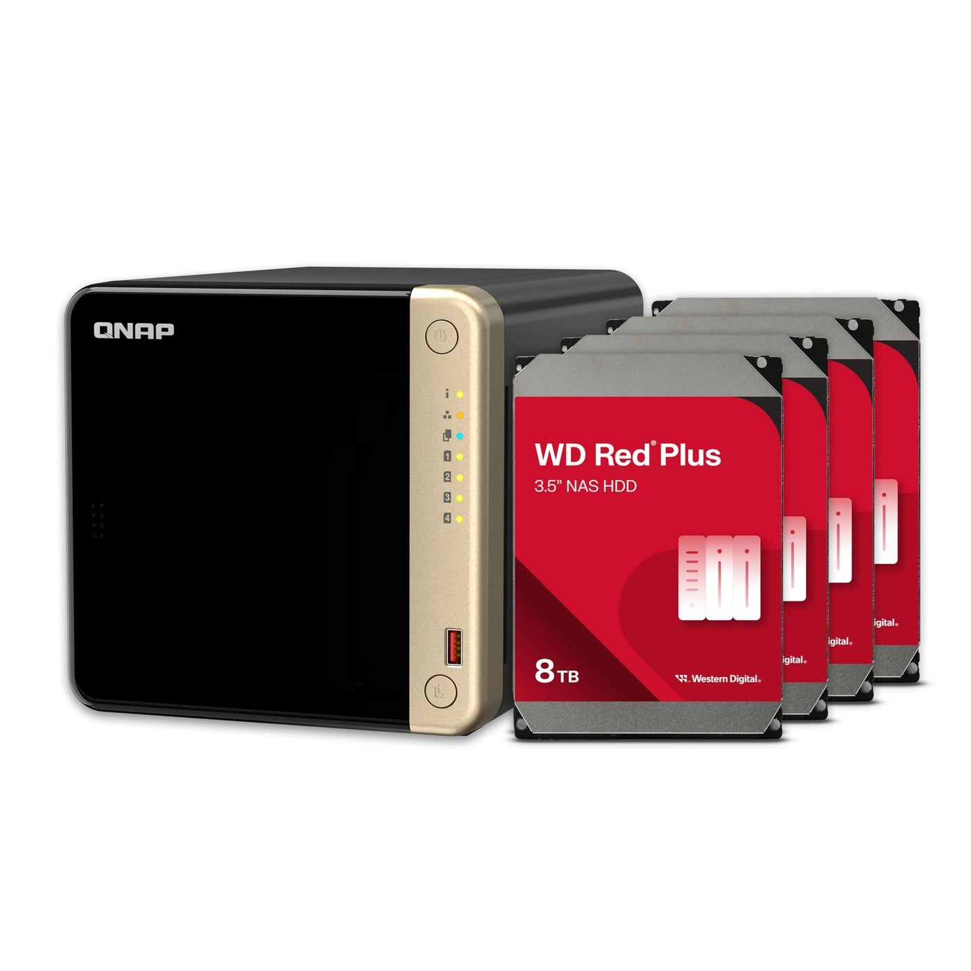 QNAP TS4648G48WDUS 4-Bay 24TB - Bundle