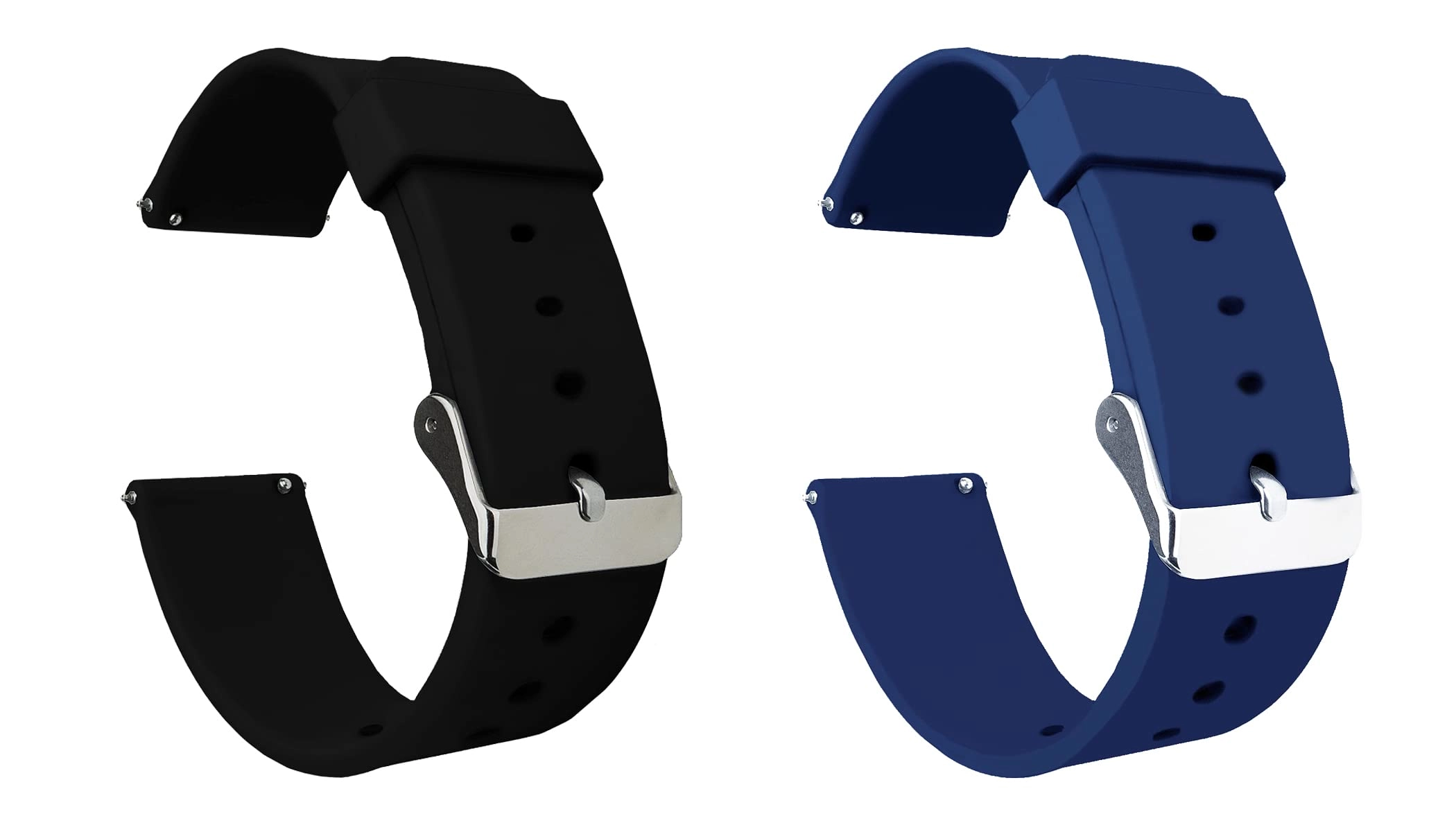 2 Pack 20mm Silicone Watch Band for Sekonda Motion