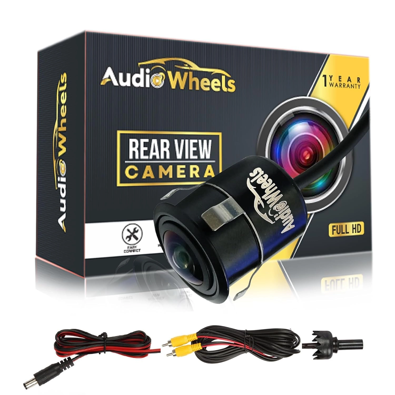 Audio Wheels Fisheye AHD Camera - Night Vision Wired 1080P