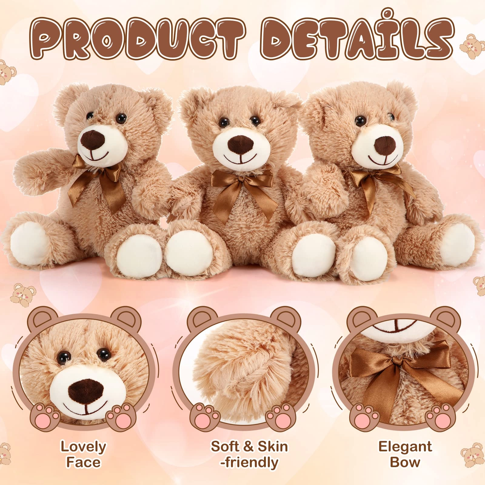 Teddy Bears - 10 Pcs 12 Inch