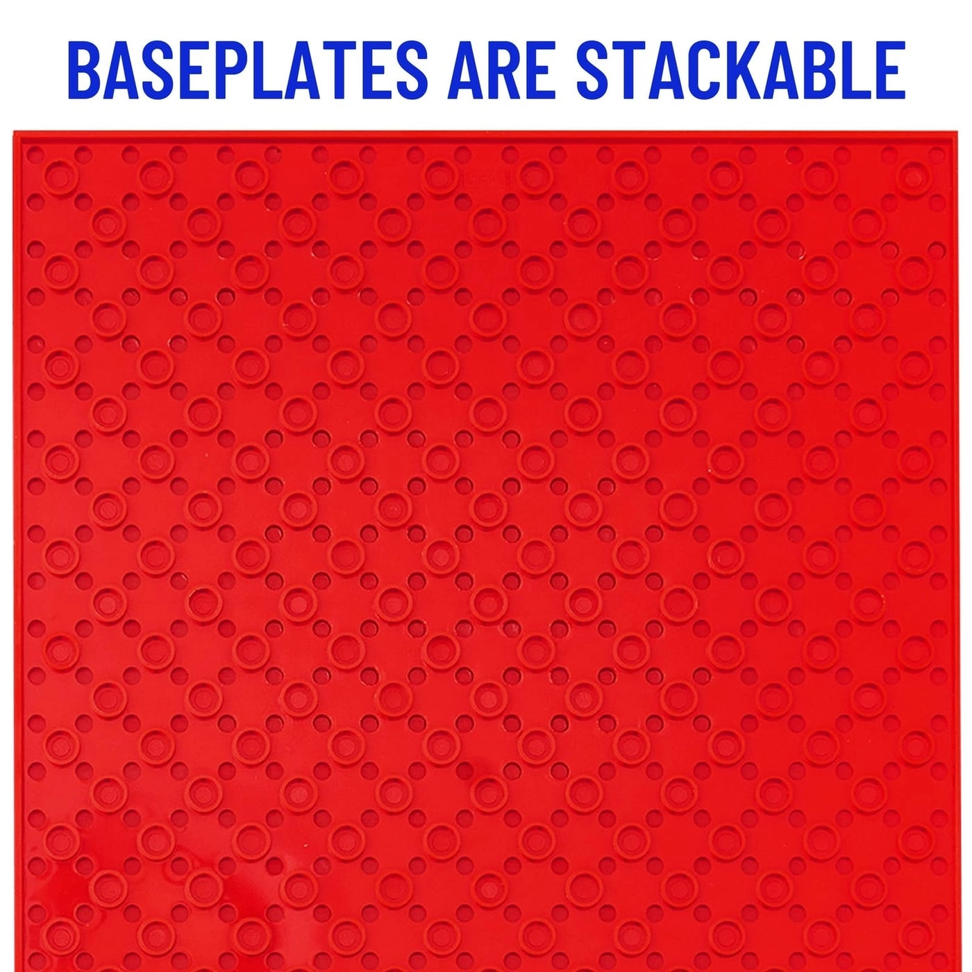 Large Building Blocks Baseplates - Rainbow Colors 12 pcs