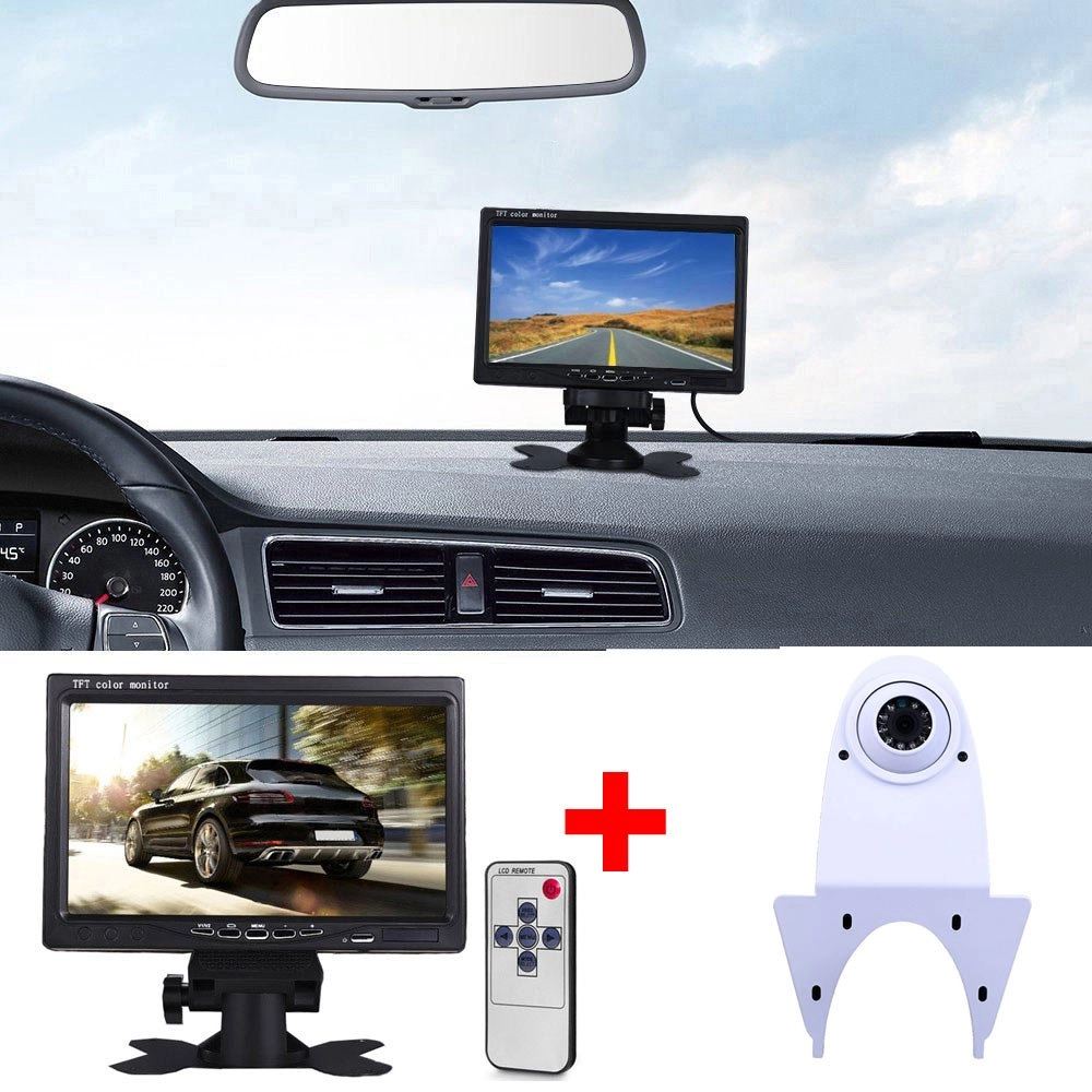 Brake Light Reversing Camera + Rear View Mirror Monitor - Night vision 628 x 586 pixels