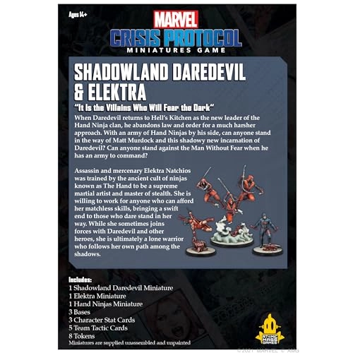 Marvel Crisis Protocol: Shadowland Daredevil & Elektra - Miniatures Game