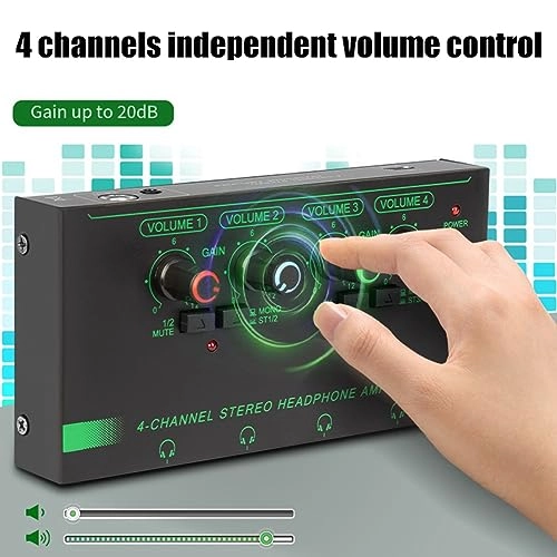 Headphone Volume Amplifiers - 4 Channels Multiple headphone outputs